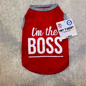 IM THE BOSS tank top for XS Pet